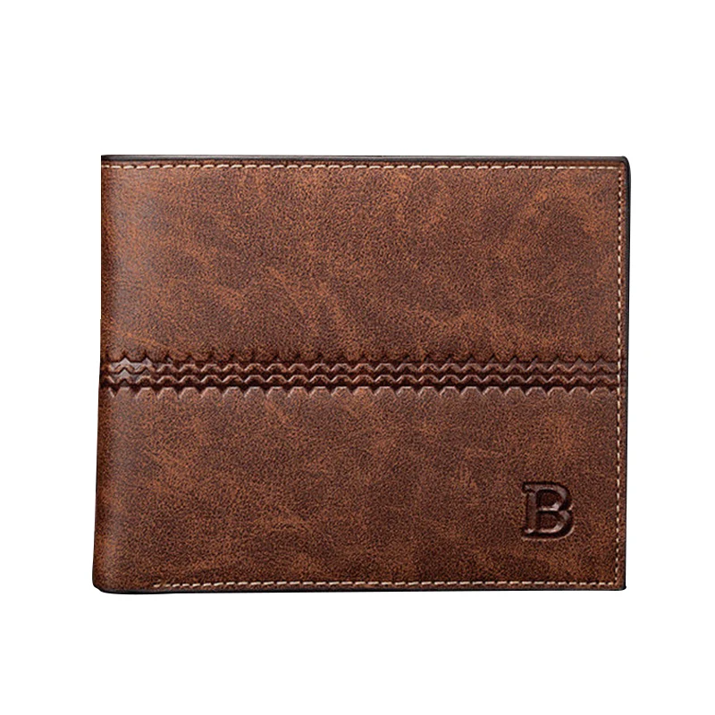 

Luxury Mens Leather Bifold ID Card Holder Billfold Purse Wallet Handbag Clutch Brown 12*9*1.5cm