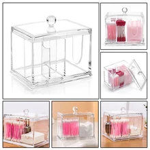 Пылезащитный чехол для хранения зубочисток, акриловый держатель для макияжа