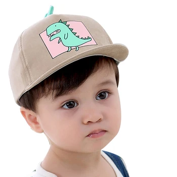 

Baby boy girl hat cartoon Little dinosaur baseball caps Spring and summer new cotton children's hat Korean cute Style sun hat