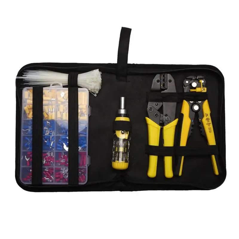 

1 Set Crimper Sturdy Durable Professional Wire Stripper Plier Terminal Connector Screw Drive Crimper for Stripping