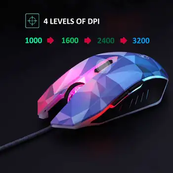 

Dazzle Colour Diamond Edition Gaming Mouse Wired Mouse Gamer Optical Computer Mouse For Pro Gamer