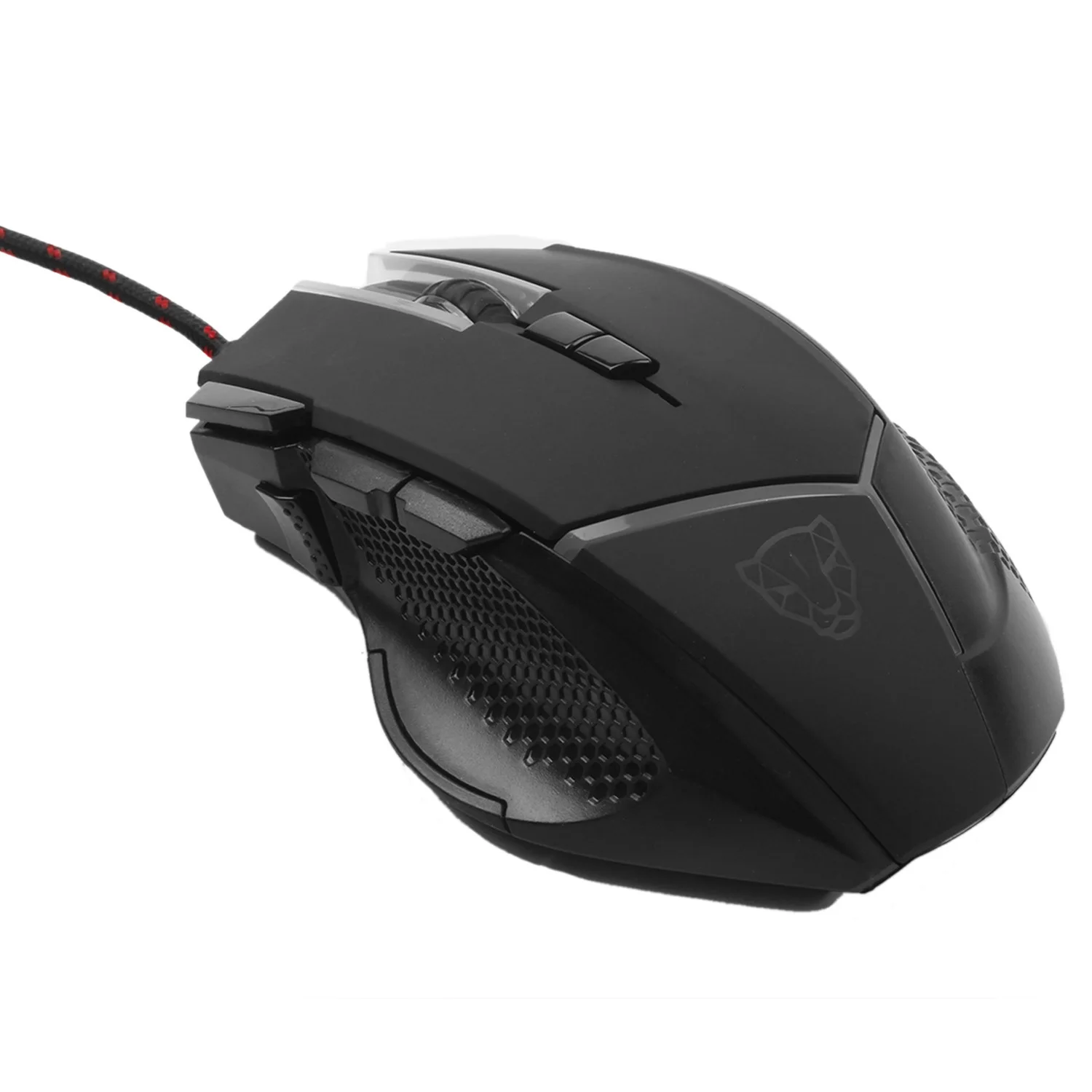 

Motospeed v18 gaming mouse mice with 4000 dpi high precision optical 9 Keys 8 Colors Backlight 1.8 M Cable for Pro Gamer Black