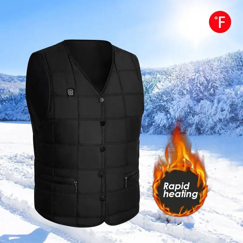 Buy Electric Vest V Neck Usb Charging Warm Men Women