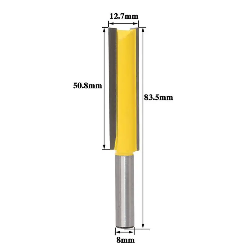 8 хвостовик Удлиненный прямой маршрутизатор бит Удлиненный прямой нож флеш-отделка узор маршрутизатор бит нож для дерева