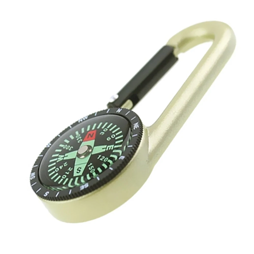 Gold Carabiner Hanging Compass Backpack Practical Hang Buckle Tactics Mountaineering Outdoor Zinc Alloy Portable Carabiner Hook