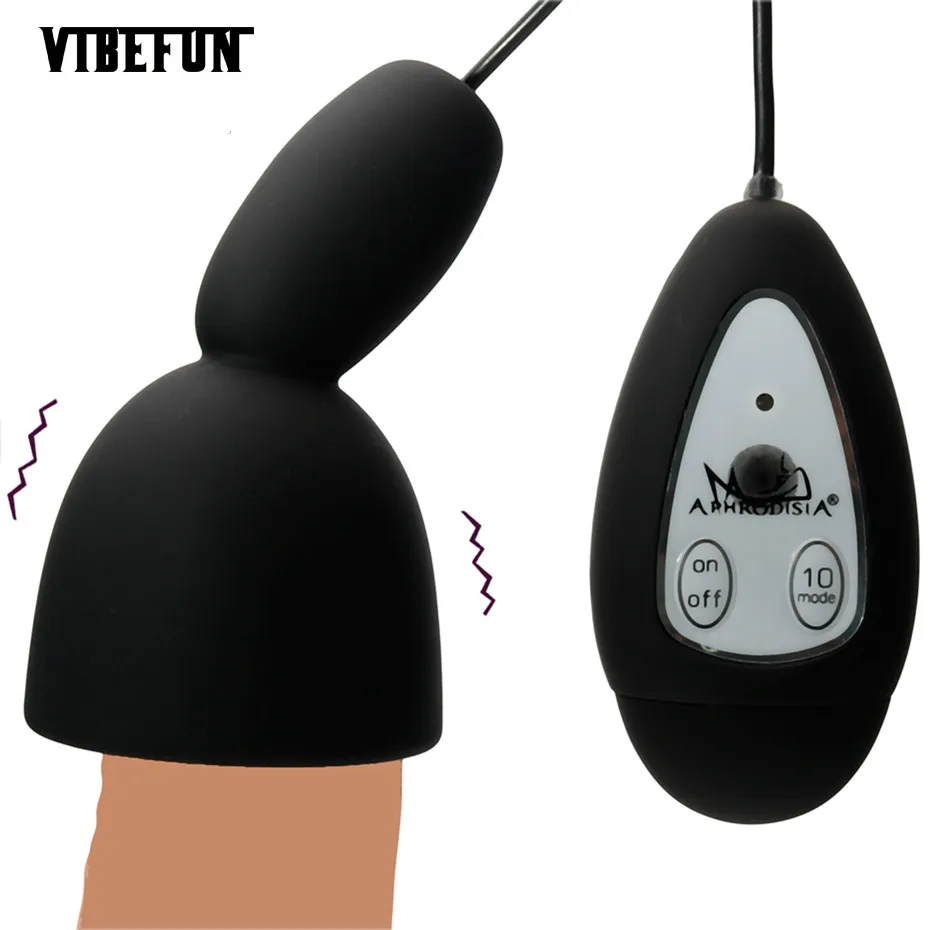Vibefun Fantasty Climax задержка стимулирует Glans вибрирующий мастурбатор для мужчин