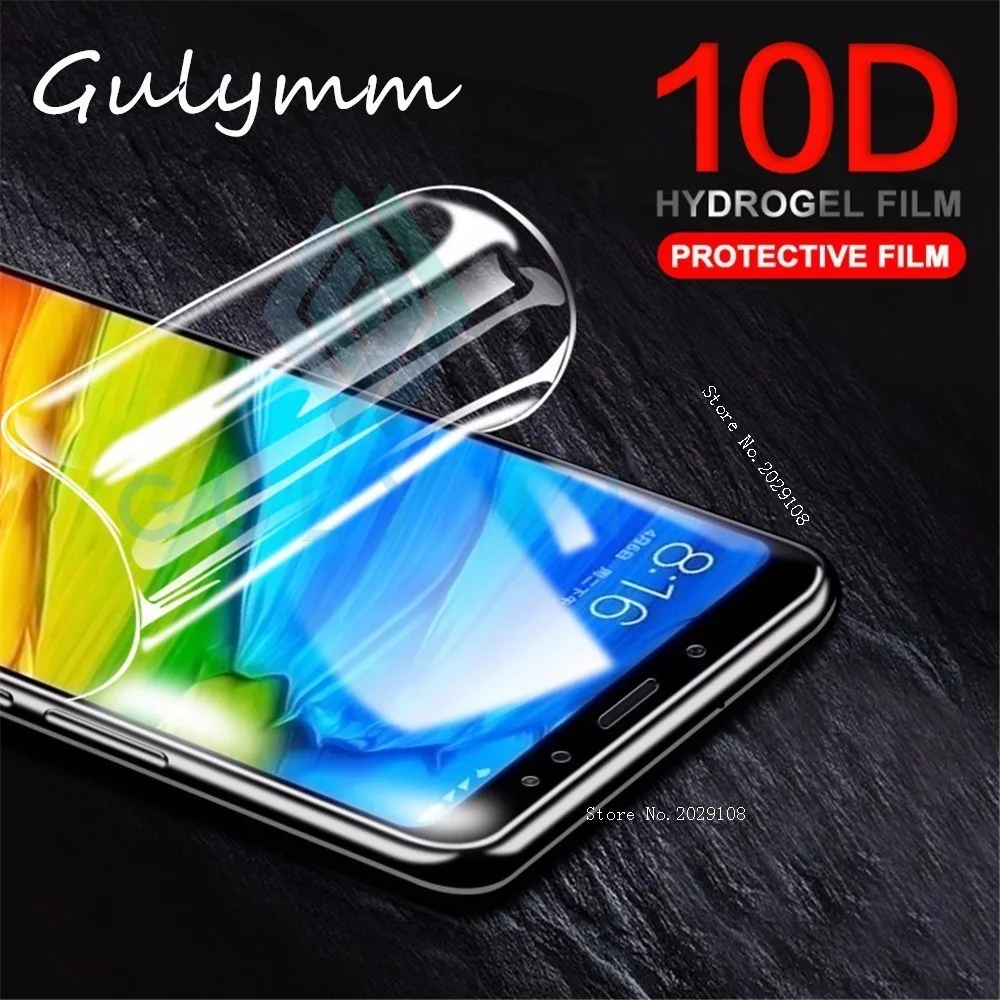 Гидрогелевая пленка 10D с полным покрытием для Xiaomi Redmi Note 8 T 9 9S 7 4X защитная экрана