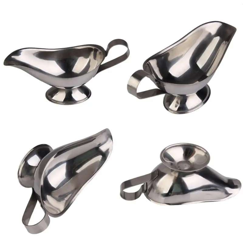 Classical Stainless Steel Beefsteak Gravy Sauce Boat Container Plate Dish for Home Restaurant Tableware Classical Stainless Steel Beefsteak Gravy Sauce Boat Container Plate Dish for Home Restaurant Tableware