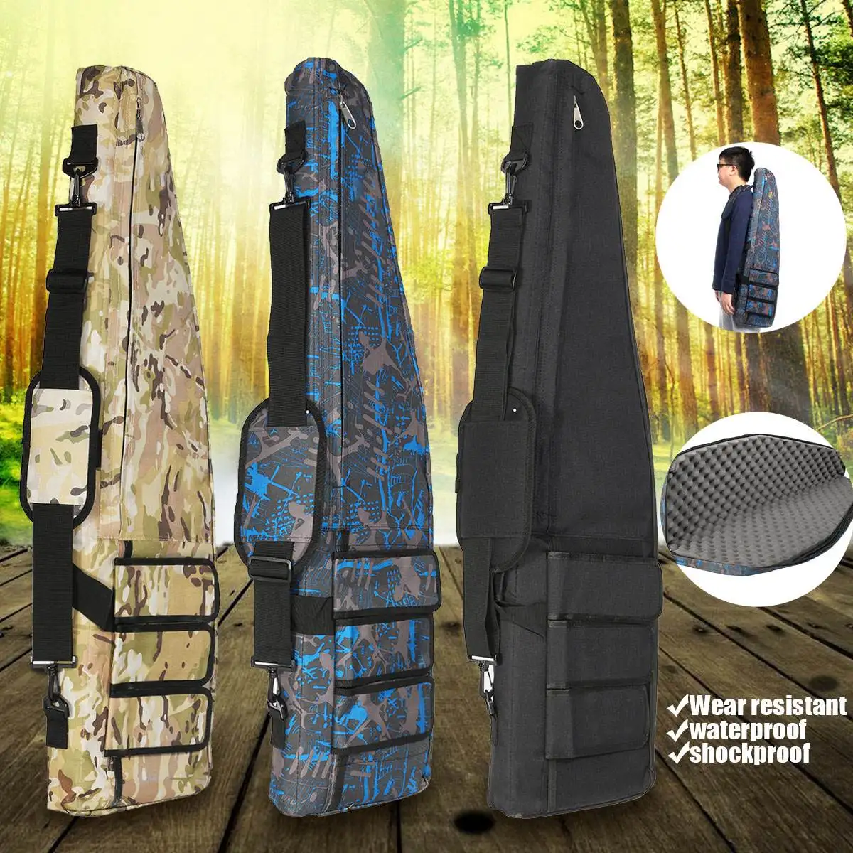 

100x28cm Multipurpose Outdoor Tactical Bag Hunting Bag for Army Gun Rifle Shooting Fishing Sport Bags