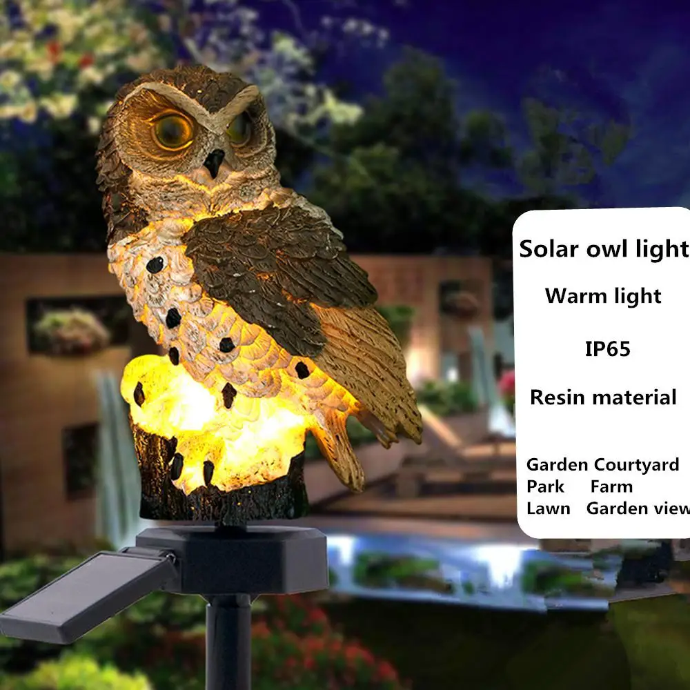

LumiParty Brown Owl Solar LED Lawn & Garden Light for Outdoor Yard Garden Lighting Decoration Keep Birds & Squirrels Away