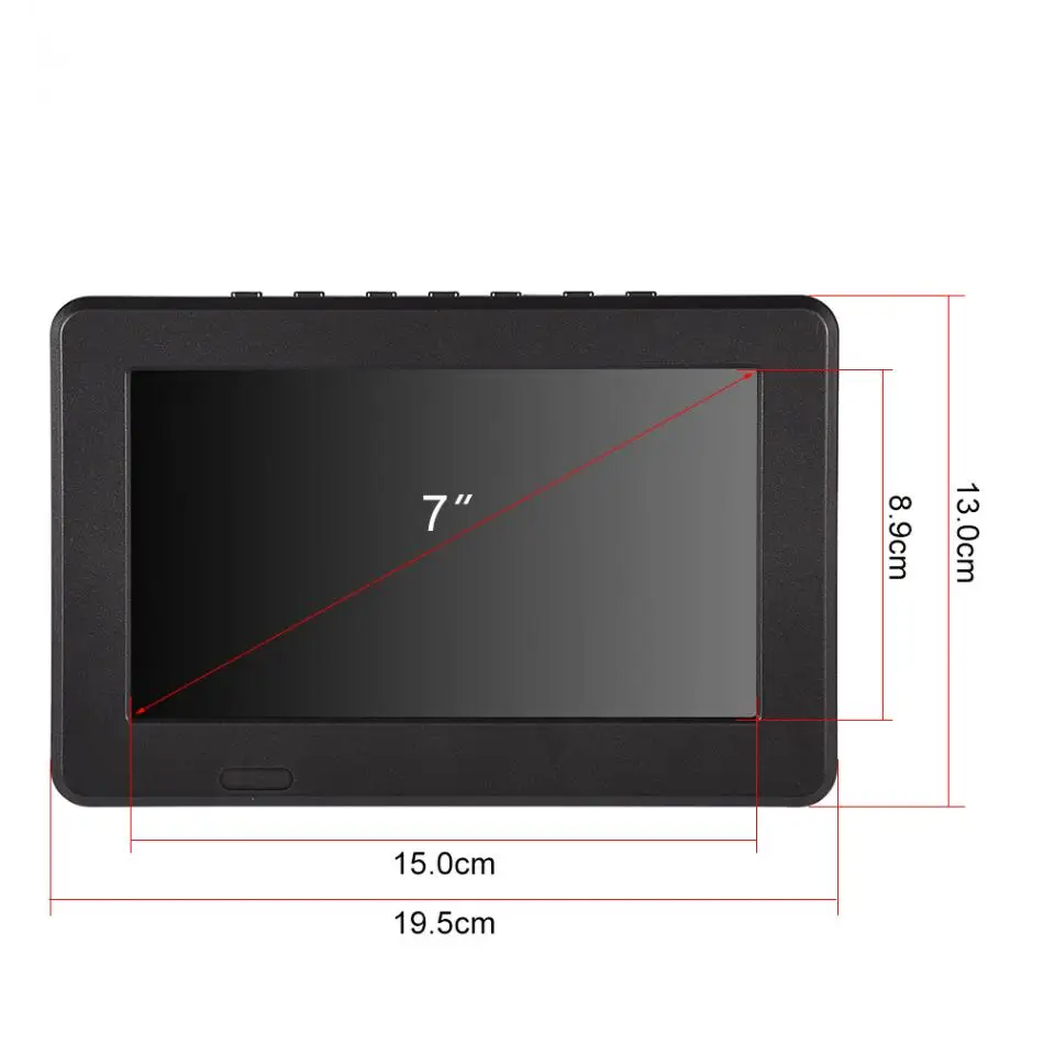 LEADSTAR портативный ATSC 7 дюймов 16:9 цифровой телевизор TFT светодиодный 1080P HD HDMI видео плеер ТВ Портативный