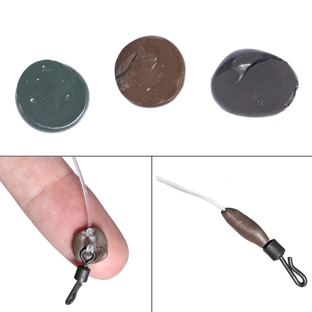 

HURRISE 15g Carp Fishing Weight Sinkers Terminal Tackle Tool Tungsten Rig Putty Soft Leading Sinker Weight Fishing Tackle Tools