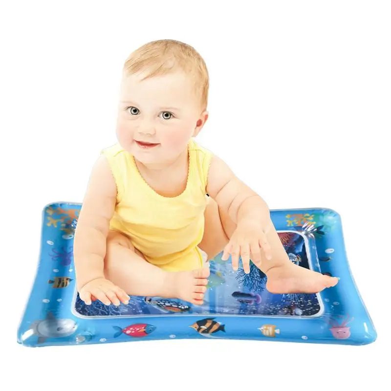 

Baby Ice Pad Large Inflatable Prone Pat Tummy Time Premium PVC Plastic Water Cushion Summer Mat Stimulation Growth For Infant