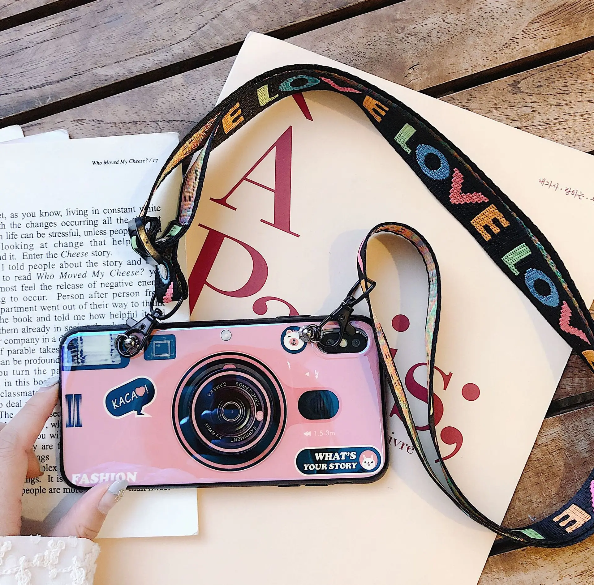 

For Huawei Nova 2 2i 2Plus 3i 3E phone case 3D support suitable for Nova 4 silicone slung Rope Blu-ray retro camera case