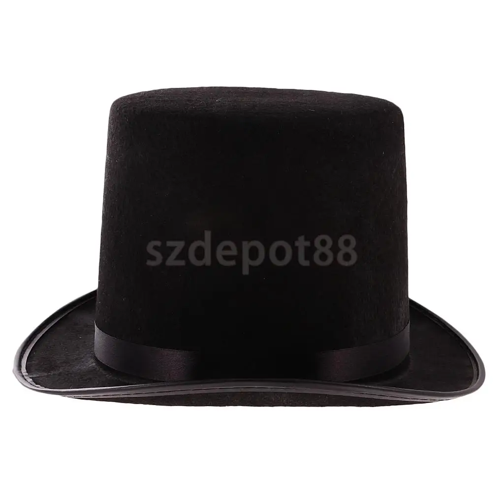Black Top Hat Magician Hat & Magic Wand Props Halloween Party Fancy