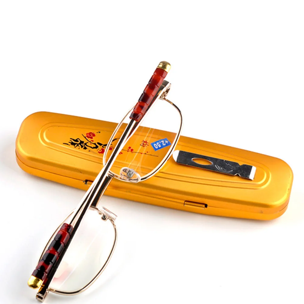 

Gold Folding Reading Glasses Women Magnifier Small Computer Reader Diopter Men Eyewear +1.0 +1.5 +2.0 +2.5 +3.0 +3.5 +4.0