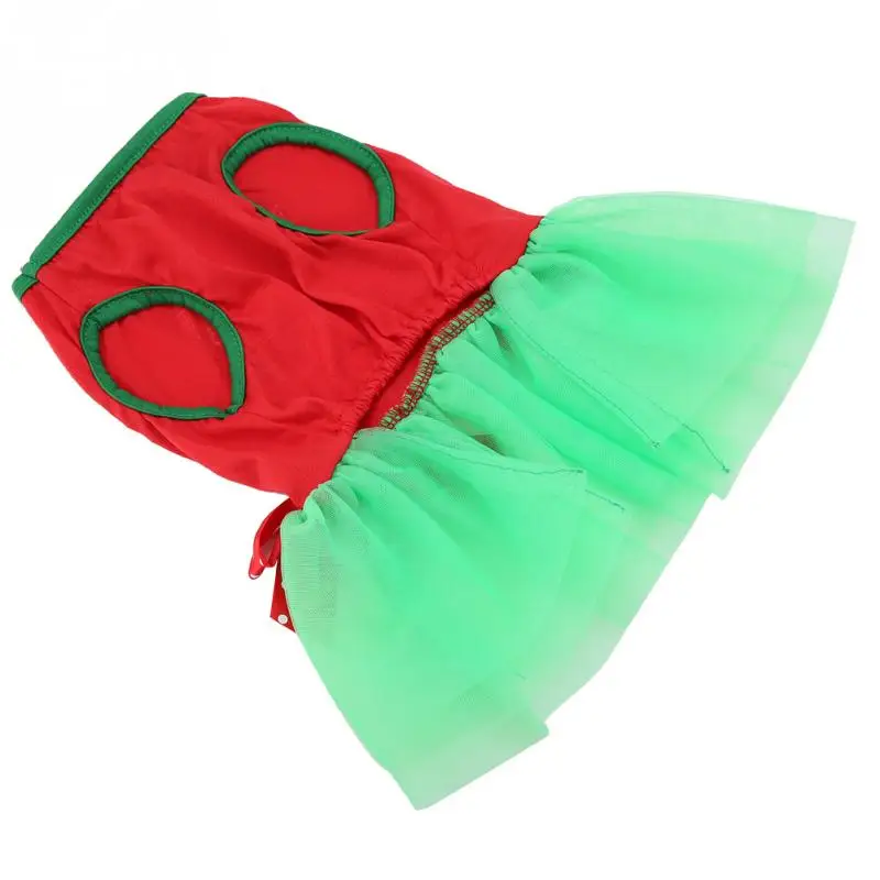 Рождественский подарок красный топ без рукавов зеленая юбка Собака вечерние платья наряд