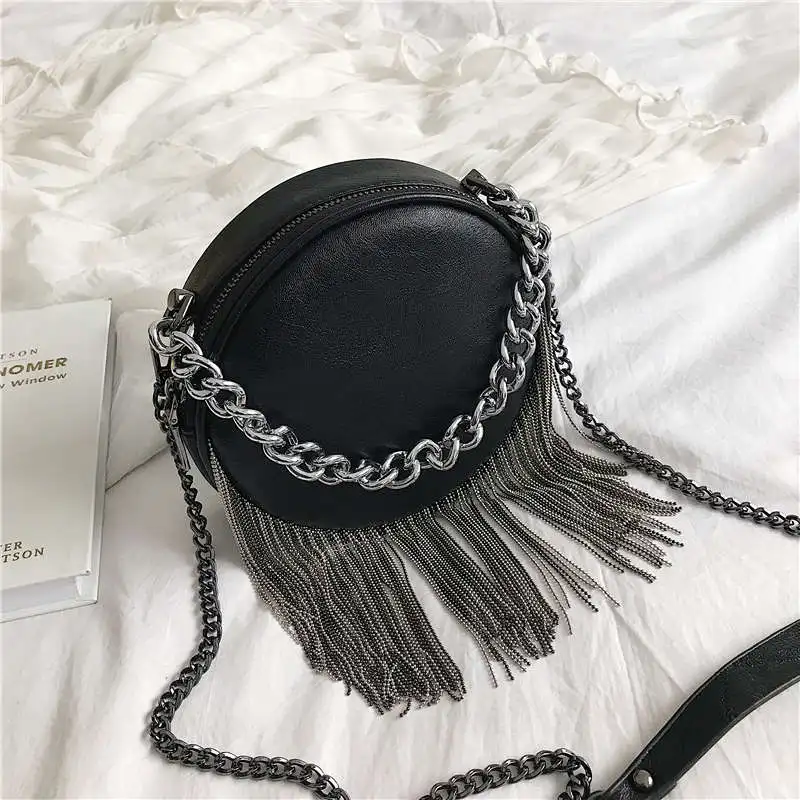 

Design Fashion Women Round Bag Leather Women's Circular Crossbody Shoulder Messenger Bags Ladies Purse Female Bolsa Handbag