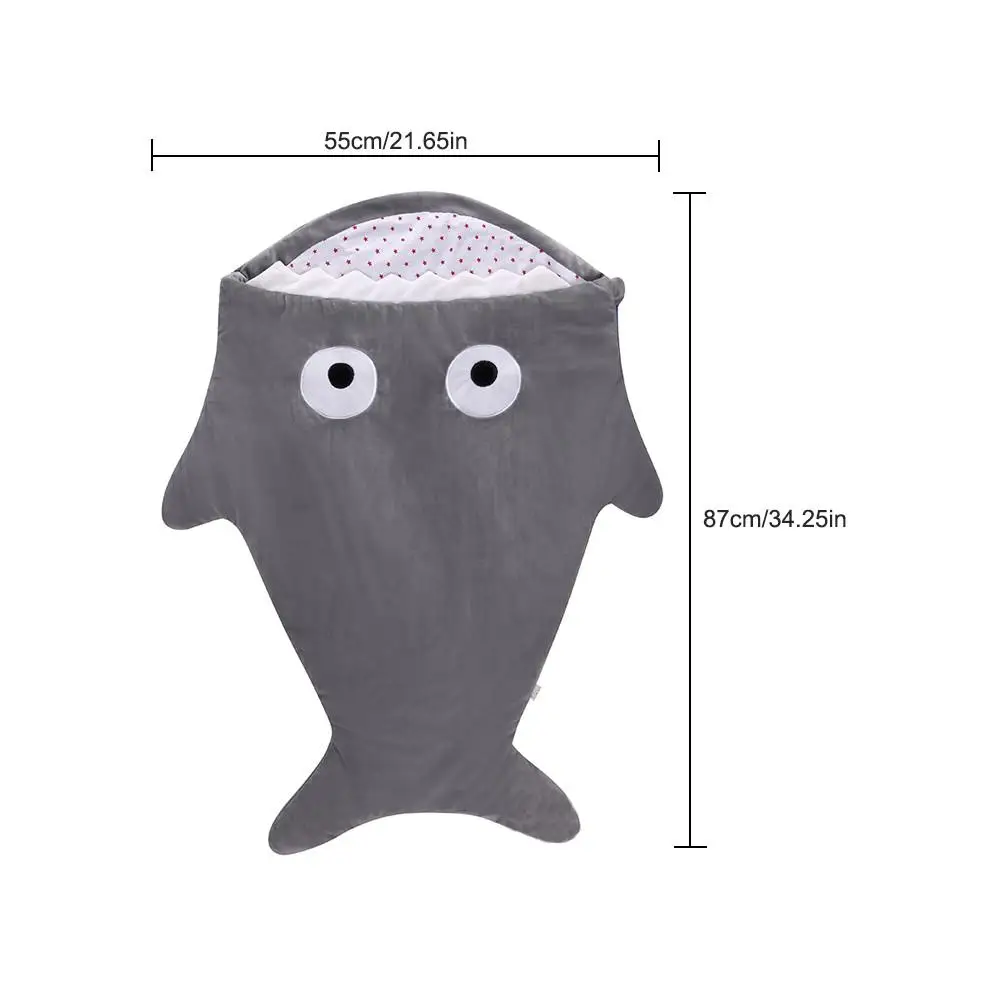 Милый креативный Подарочный спальный мешок для малышей, спальный мешок с рисунком акулы, осенне-зимний спальный мешок для малышей