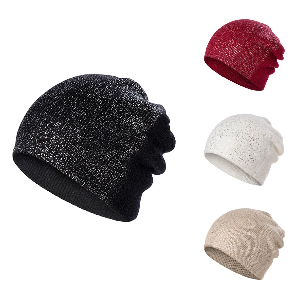 

URDIAMOND Womens Winter Hat Unisex Knitting Wool Warm Cotton Skullies Beanies Hat Daily Slouchy Beanie Skull Cap