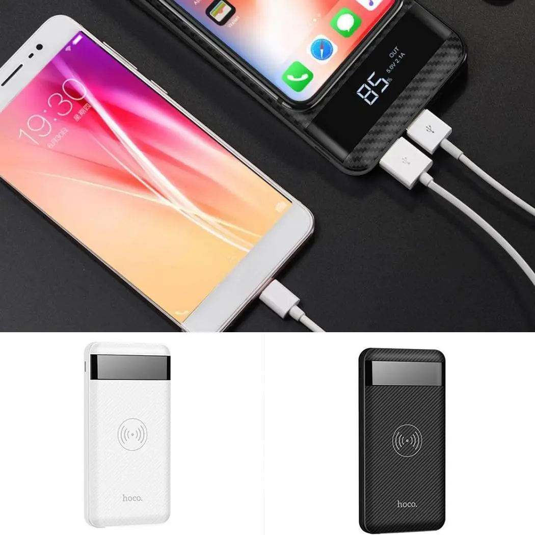 Беспроводная зарядка для IphoneX 10000 мАч новый тип C power bank домашний повседневный