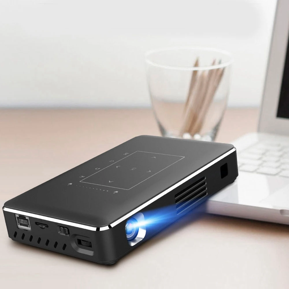 

Smart Projector Home Theater Kit Portable Mini Projector Support IR Wifi 4K HD For Android Mobile Phone Projector