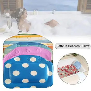 

SPA Hotel Bathroom Non-slip Pillow Bathtub Headrest Soft Waterproof Pillows with Suction Cups Easy To Clean Bathroom Accessories