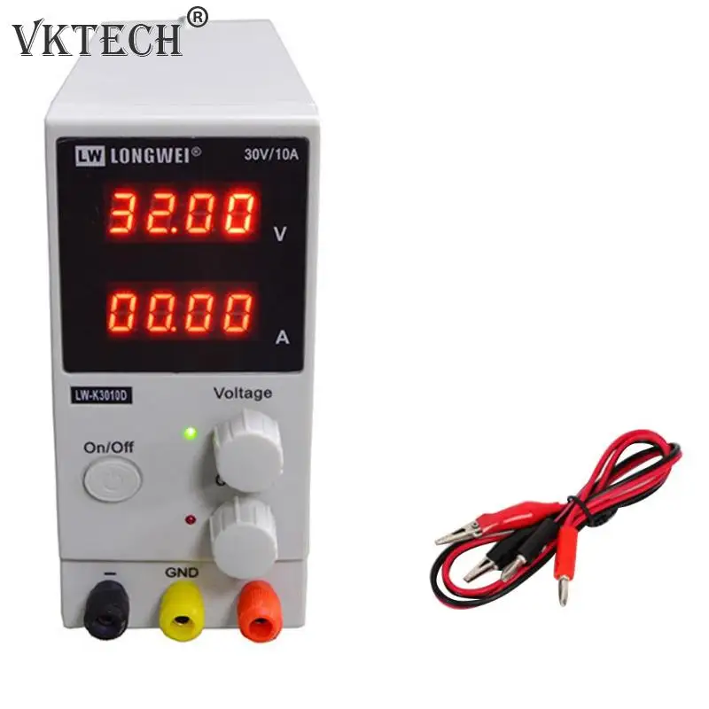 

LW-K3010D 30V 10A Adjustable Digital DC Power Supply 4-bit Digital Test DC Switching Power Supply Laptop Phone Repair Rework