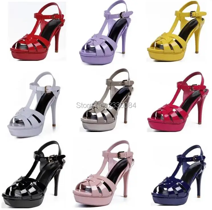 

Women Shoes T-strap High Heels Sandals Lady Shoes Pumps Tribute Platform Sandals Gladiator Peep Toe Shoes Wedding Heels Sandales