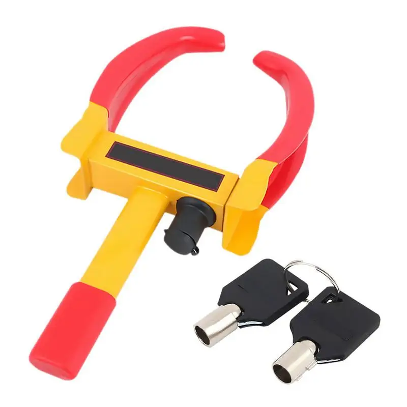 

2019 New Car Wheel Chock Lock Car Tires Clip Anti-theft Tires Horn Locks Car Supplies Vise-type Design
