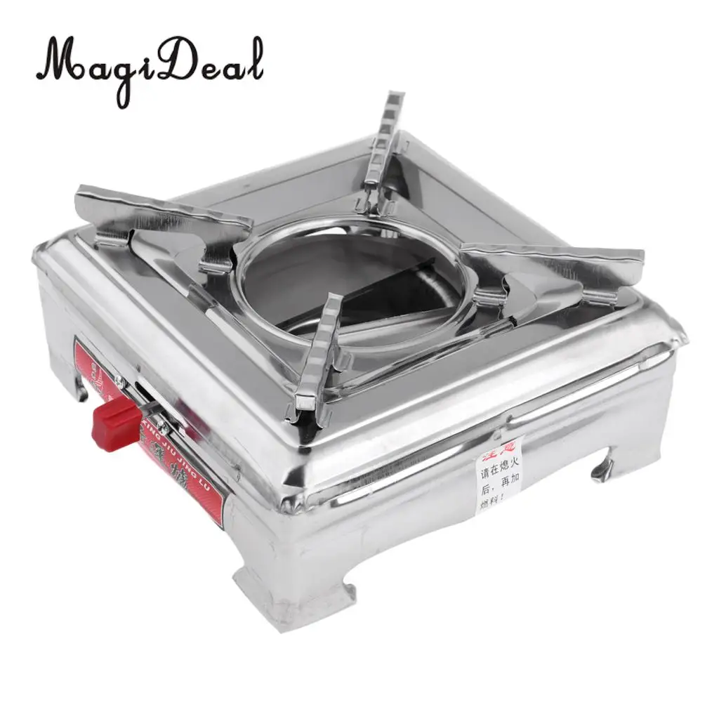 Outdoor Portable Stainless Steel Camping Cooking Spirit Burner Alcohol