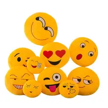 New Smiley Face Qq Emoji Pillows Soft Plush Emoticon Round Cushion Home Decor Cute Cartoon Toy Doll Decorative Throw Pillows 26