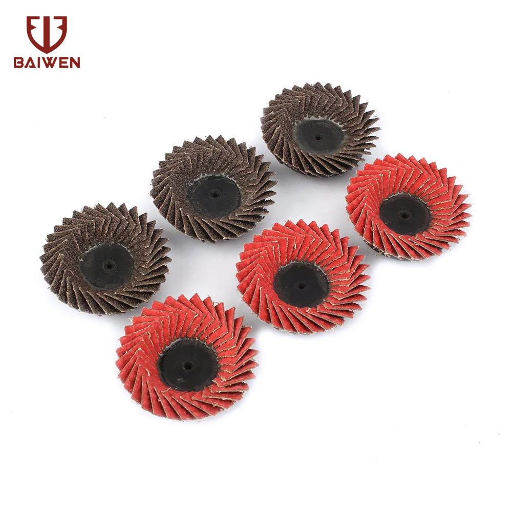 

6Pcs 2" Vertical Flap Disc For Metal Surface Rust Removing Polishing Angle Grinder Sanding Disk Abrasive Tool