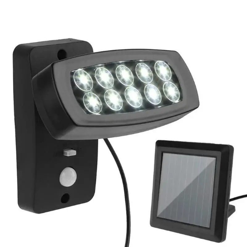 

10 LED Outdoor Solar Wall Light PIR Motion Sensor Solar Lamp Waterproof Infrared Sensor Garden Light