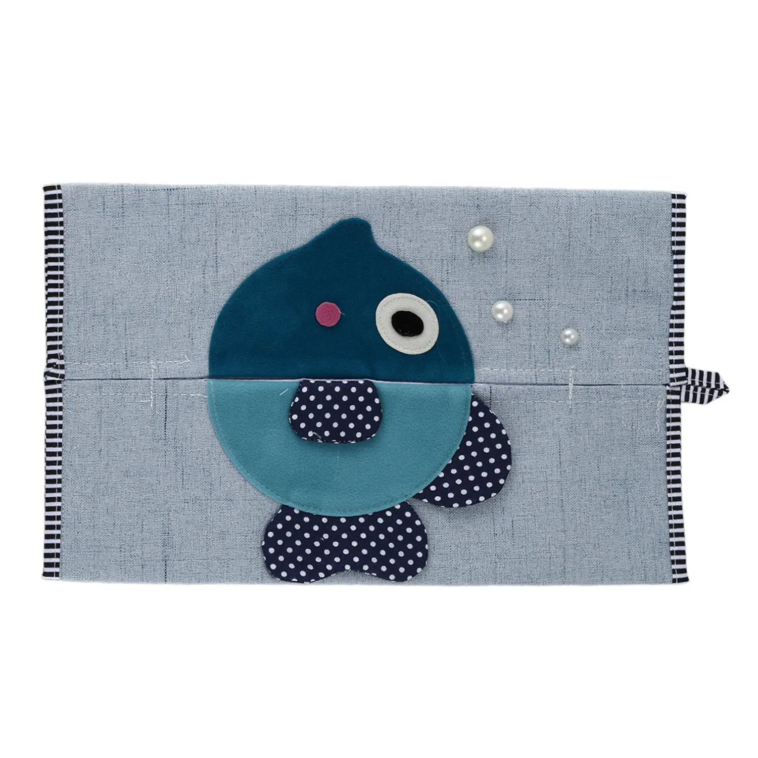 

JEYL Cartoon Travel Tissue Holder Cotton Linen Fabric Pocket Tissue Pouch Cover (Fish)