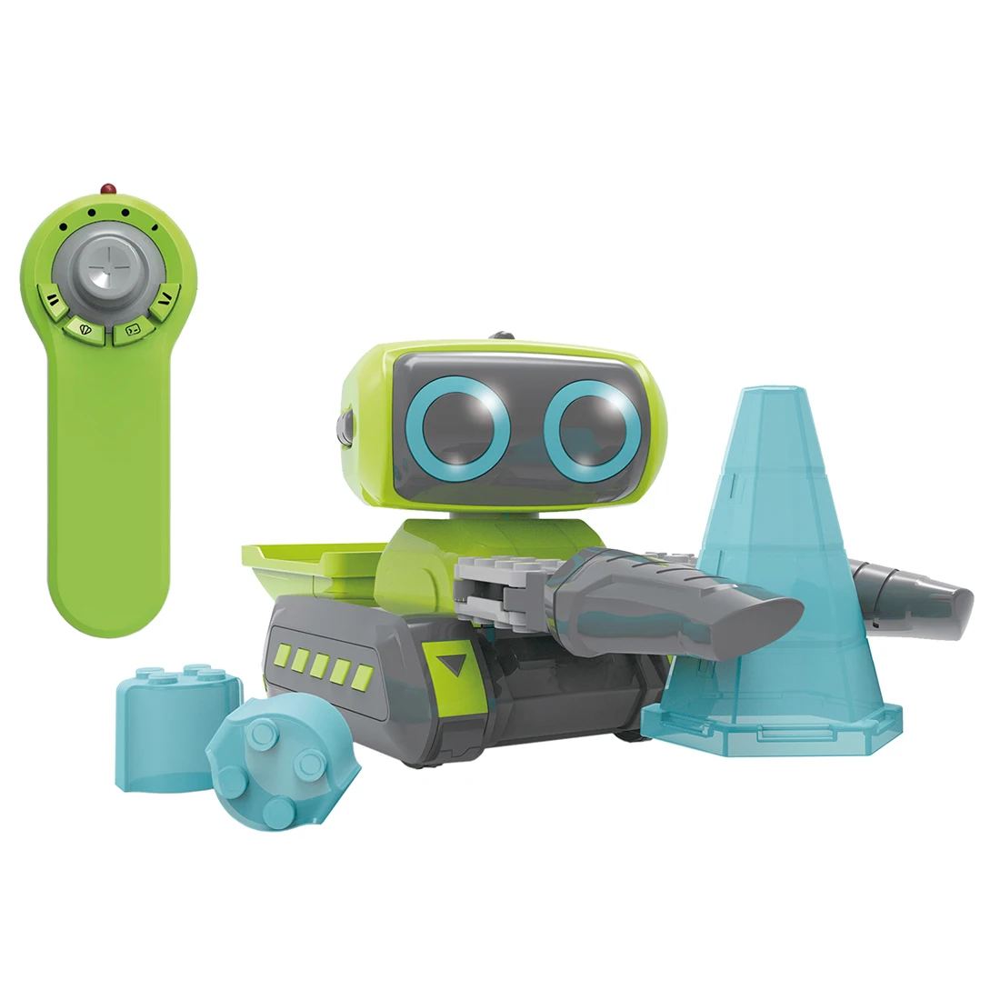 MODIKER High Tech Smart Programming RC Robot Engineering Forklift RC Indoor Toy  Light and Music for Children Programmable Toy