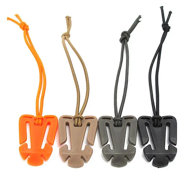 

Elastic Rope Hang Triangle Buckle MOLLE System Webbing Finishing Fixed Coil Clamp Storage Ribbon Clip Outdoor Supplies 10PCS/Set