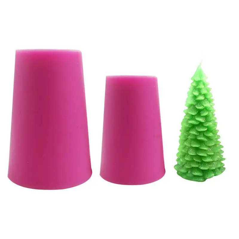 

Size S L Stereo Silicone Christmas Tree Candle Mould For DIY Candle Making, Soap Making And Baking Kitchen Accessories