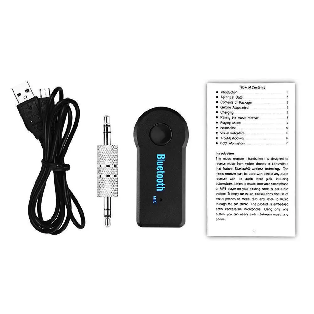 Mayitr Mini 3.5MM AUX Audio MP3 Music Bluetooth Receiver Car Kit Wireless Handsfree Speaker Headphone Adapter For All Cars