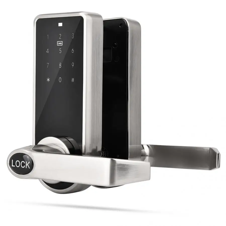 

Smart Electronic Anti-theft Door Lock Code Touch Password Card Key Unlock Security Zinc alloy Lock Low battery Alarm Waterproof