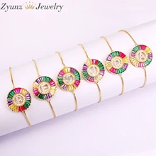 10 шт. ZYZ337-8447 новые модные буквы браслет микро проложить Радуга CZ цирконий браслеты с подвесками для женщин модные ювелирные изделия