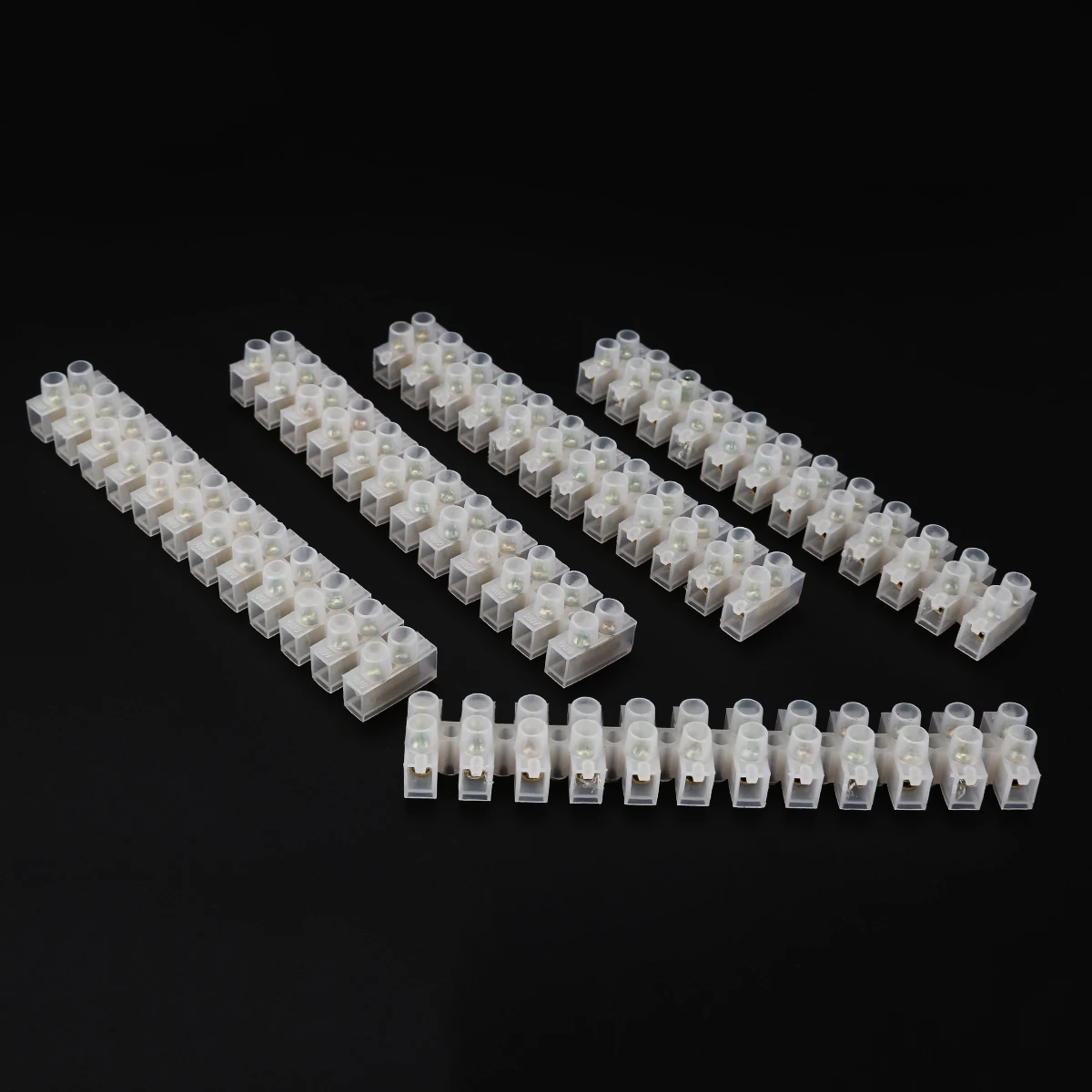 

10pcs Dual Row 12 Positions Screw Terminal 380V 10A Electric Barrier Strip Block Connectors for Household Appliances