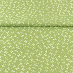 Лоскутное 100% хлопок ткань белые луки конструкции зеленый Вышивание ткань тела Скрапбукинг постельное белье из саржи