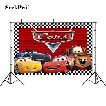 

thin vinyl birthday cars mater McQueen baby children photo Backgrounds Printed Professional indoor Photographic studio Backdrops