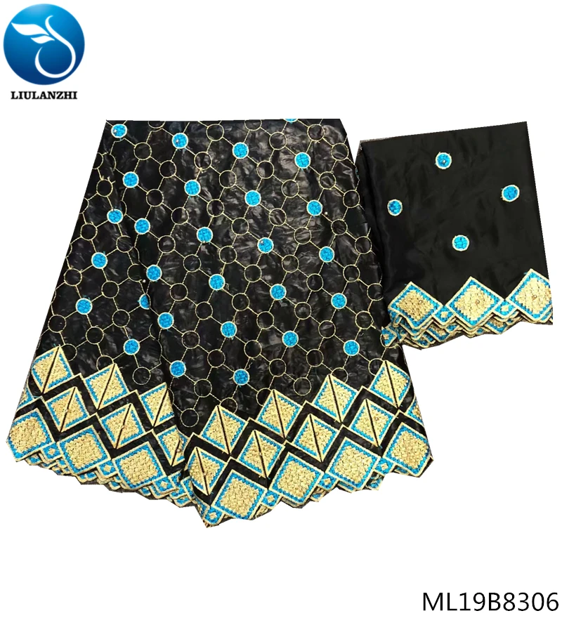 

LIULANZHI african bazin riche fabric african embroidery fabric high quality riche getzner for patchwork 7 yards/lot ML19B83