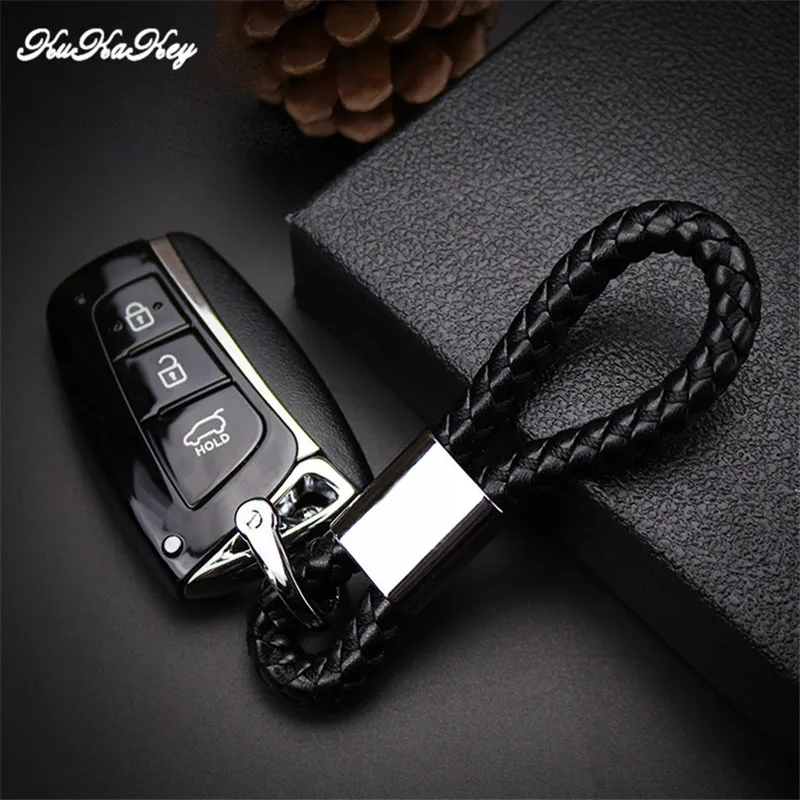 Kukakey ручная тканая Пряжка для peugeot 208 607 3008 Автомобильный логотип брелок ключей на