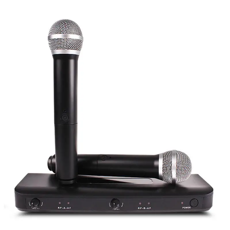 

Wireless Microphone For JIY One Microfono for Two Handheld Microfone WHF 5.1 Home Theater Audio KTV Live Voice Card Amplifier
