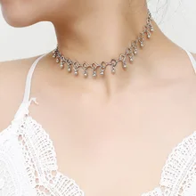 KingDeng, Золотая подвеска «капелька» с кисточками, модные ожерелья для женщин,, массивная Готическая цепочка со льдом, ювелирные изделия в стиле хип-хоп