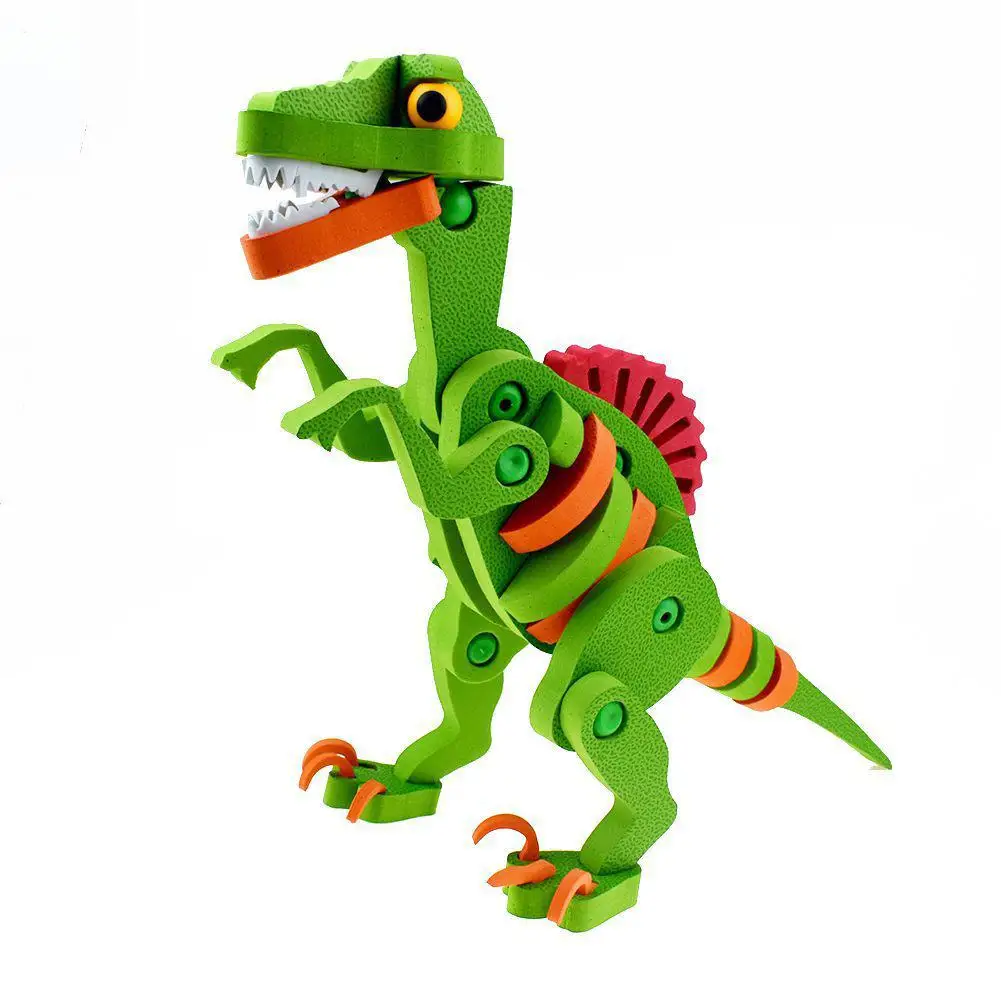 

Kids 3D Assembly Velociraptor Dinosaur Shape Puzzle Toy Puzzle Spelling Raptor 3D Puzzle Dinosaur Assembled Educational Toys