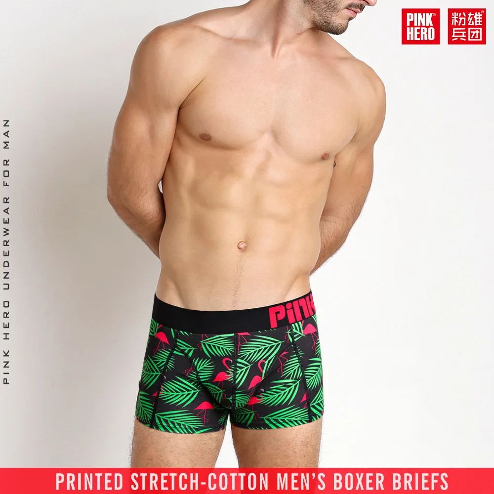 Pinkhero 4 шт./лот мужские боксеры с рисунком Фламинго источник эластичность